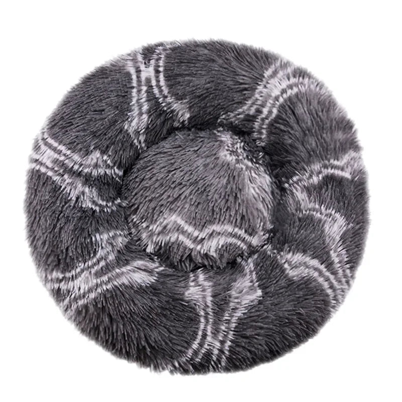 40-90cm 6 Sizes Round Pet Bed for Large Dog Bed Super Soft Cat Bed Plush Dog House for Medium Dog House Winter Warm Sleeping